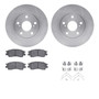 DFC Brake Rotor with 5000 Brake Pads and Hardware Kit 6512-76308
