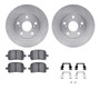 DFC Brake Rotor with 5000 Brake Pads and Hardware Kit 6512-76310