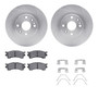 DFC Brake Rotor with 5000 Brake Pads and Hardware Kit 6512-80163