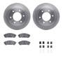 DFC Brake Rotor with 5000 Brake Pads and Hardware Kit 6512-99846