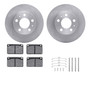 DFC Rotors with EURO 5000 Ceramic Brake Pads includes Hardware 6612-27035