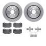 DFC Rotors with EURO 5000 Ceramic Brake Pads includes Hardware 6612-47054