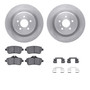 DFC Rotors with EURO 5000 Ceramic Brake Pads includes Hardware 6612-63428