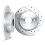 DFC Brake Rotors - Drilled & Slotted - Silver 7002-13042