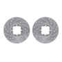 DFC Brake Rotors - Drilled & Slotted - Silver 7002-13010