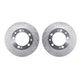DFC Brake Rotors - Drilled & Slotted - Silver 7002-02012