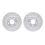 DFC Brake Rotors - Drilled & Slotted - Silver 7002-46006