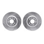 DFC Brake Rotors - Drilled & Slotted - Silver 7002-46015