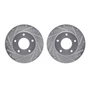 DFC Brake Rotors - Drilled & Slotted - Silver 7002-46022