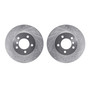 DFC Brake Rotors - Drilled & Slotted - Silver 7002-31016