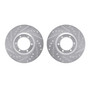 DFC Brake Rotors - Drilled & Slotted - Silver 7002-37006