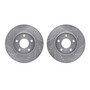 DFC Brake Rotors - Drilled & Slotted - Silver 7002-47037