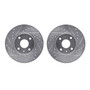 DFC Brake Rotors - Drilled & Slotted - Silver 7002-54061