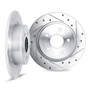 DFC Brake Rotors - Drilled & Slotted - Silver 7002-47044