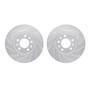 DFC Brake Rotors - Drilled & Slotted - Silver 7002-53002