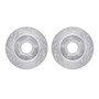 DFC Brake Rotors - Drilled & Slotted - Silver 7002-54072