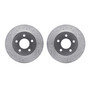 DFC Brake Rotors - Drilled & Slotted - Silver 7002-54236