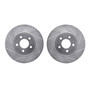 DFC Brake Rotors - Drilled & Slotted - Silver 7002-56009