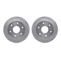 DFC Brake Rotors - Drilled & Slotted - Silver 7002-48007