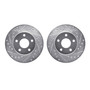 DFC Brake Rotors - Drilled & Slotted - Silver 7002-47015