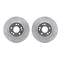 DFC Brake Rotors - Drilled & Slotted - Silver 7002-63012