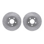 DFC Brake Rotors - Drilled & Slotted - Silver 7002-54075