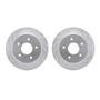 DFC Brake Rotors - Drilled & Slotted - Silver 7002-48060