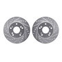 DFC Brake Rotors - Drilled & Slotted - Silver 7002-59015