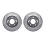 DFC Brake Rotors - Drilled & Slotted - Silver 7002-47021