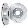 DFC Brake Rotors - Drilled & Slotted - Silver 7002-50001