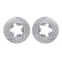 DFC Brake Rotors - Drilled & Slotted - Silver 7002-67020