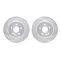 DFC Brake Rotors - Drilled & Slotted - Silver 7002-63072