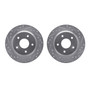 DFC Brake Rotors - Drilled & Slotted - Silver 7002-47031