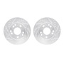 DFC Brake Rotors - Drilled & Slotted - Silver 7002-63005