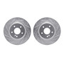DFC Brake Rotors - Drilled & Slotted - Silver 7002-63081