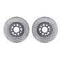 DFC Brake Rotors - Drilled & Slotted - Silver 7002-59054