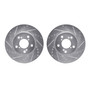 DFC Brake Rotors - Drilled & Slotted - Silver 7002-59036