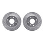 DFC Brake Rotors - Drilled & Slotted - Silver 7002-67002