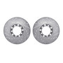 DFC Brake Rotors - Drilled & Slotted - Silver 7002-63009