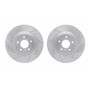 DFC Brake Rotors - Drilled & Slotted - Silver 7002-68003