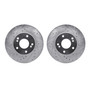 DFC Brake Rotors - Drilled & Slotted - Silver 7002-68005