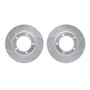 DFC Brake Rotors - Drilled & Slotted - Silver 7002-76016
