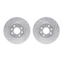DFC Brake Rotors - Drilled & Slotted - Silver 7002-65013