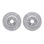 DFC Brake Rotors - Drilled & Slotted - Silver 7002-68013