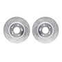 DFC Brake Rotors - Drilled & Slotted - Silver 7002-72023