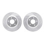 DFC Brake Rotors - Drilled & Slotted - Silver 7002-67067