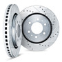 DFC Brake Rotors - Drilled & Slotted - Silver 7002-76027
