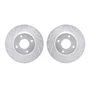 DFC Brake Rotors - Drilled & Slotted - Silver 7002-67047