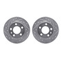 DFC Brake Rotors - Drilled & Slotted - Silver 7002-74038