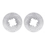 DFC Brake Rotors - Drilled & Slotted - Silver 7002-67019